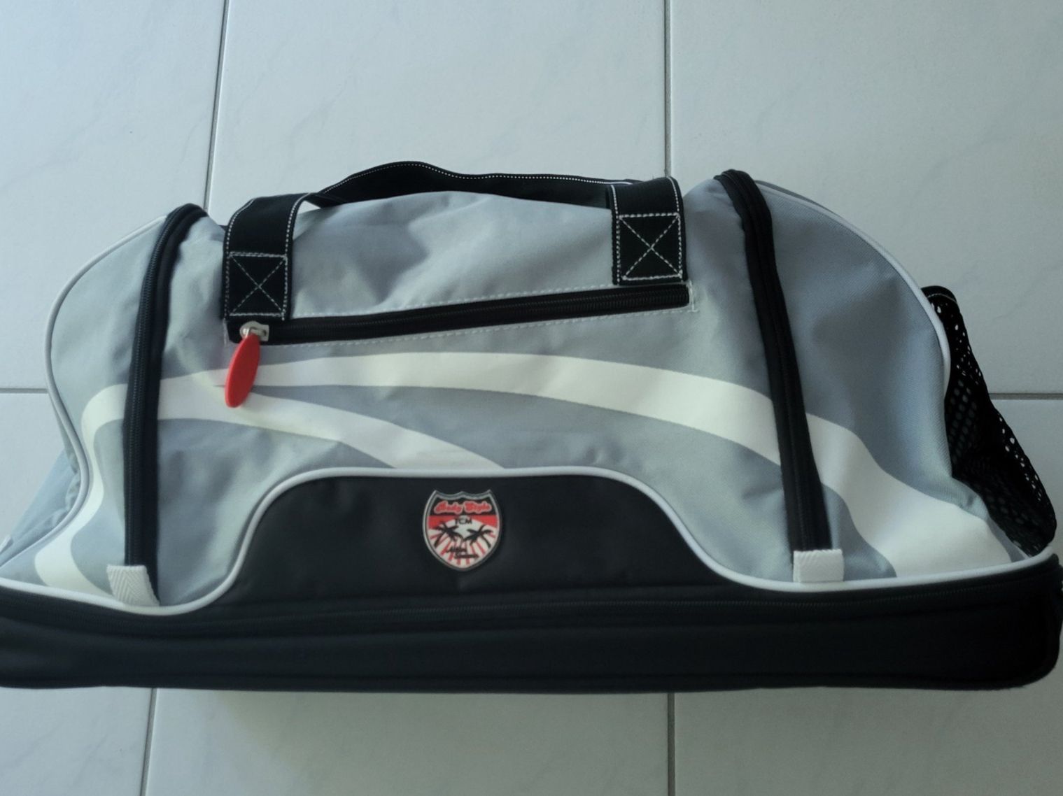Borse: Sport- oder Reisetasche grau schwarz (seitliches Schuhfach) – Usato da Eschlikon TG venduto da Hirzliblick
