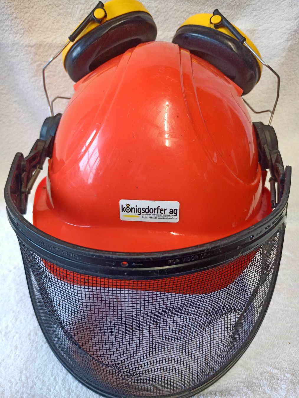 Protezione per viso e udito: Holzerhelm / Arbeitshelm / Forsthelm – Usato da Oberegg venduto da 19franzi94 2