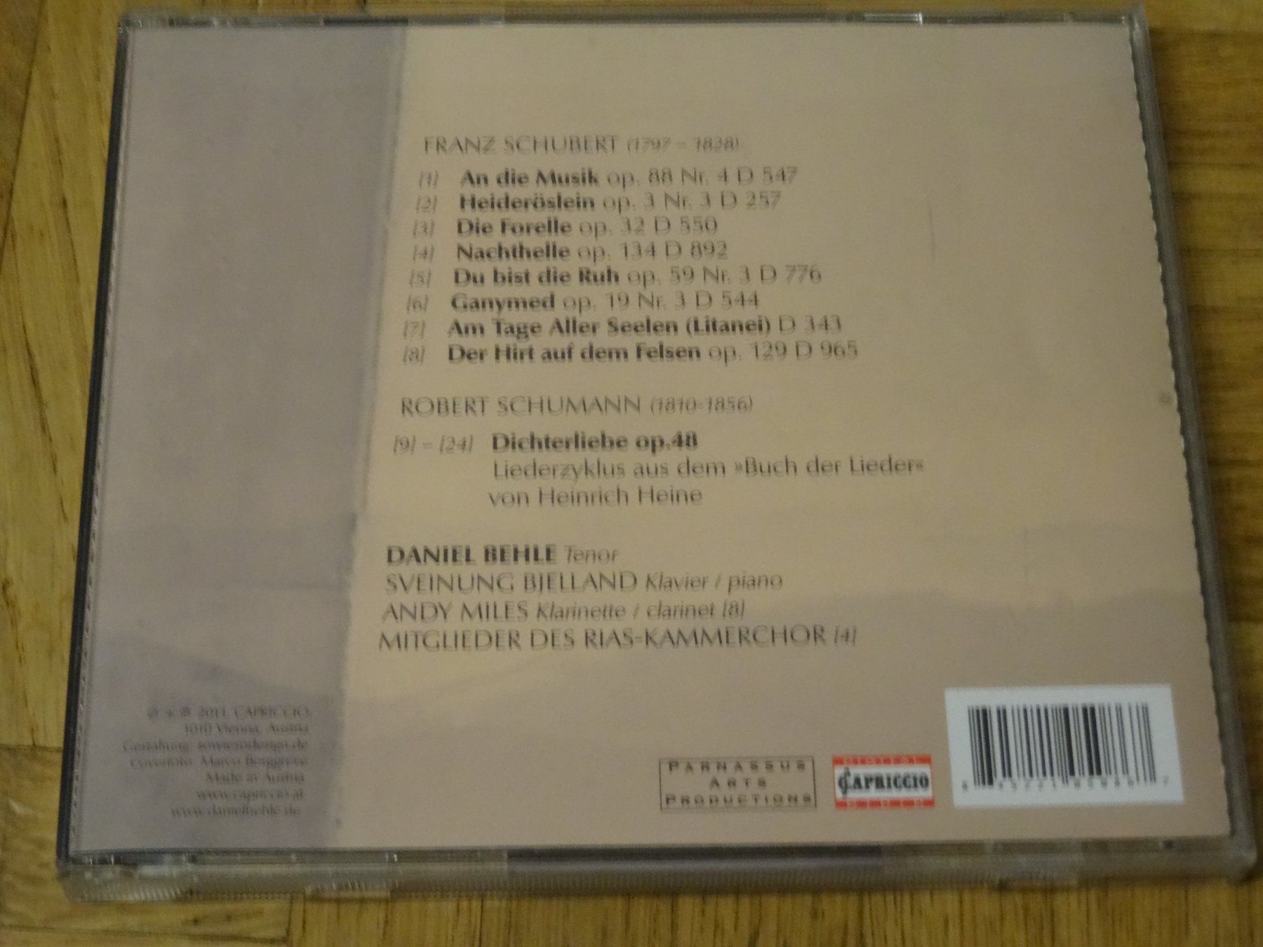 CD: Schumann - Dichterliebe - Daniel Behle CD – Usato da Olten venduto da Disc-Ausverkauf 1