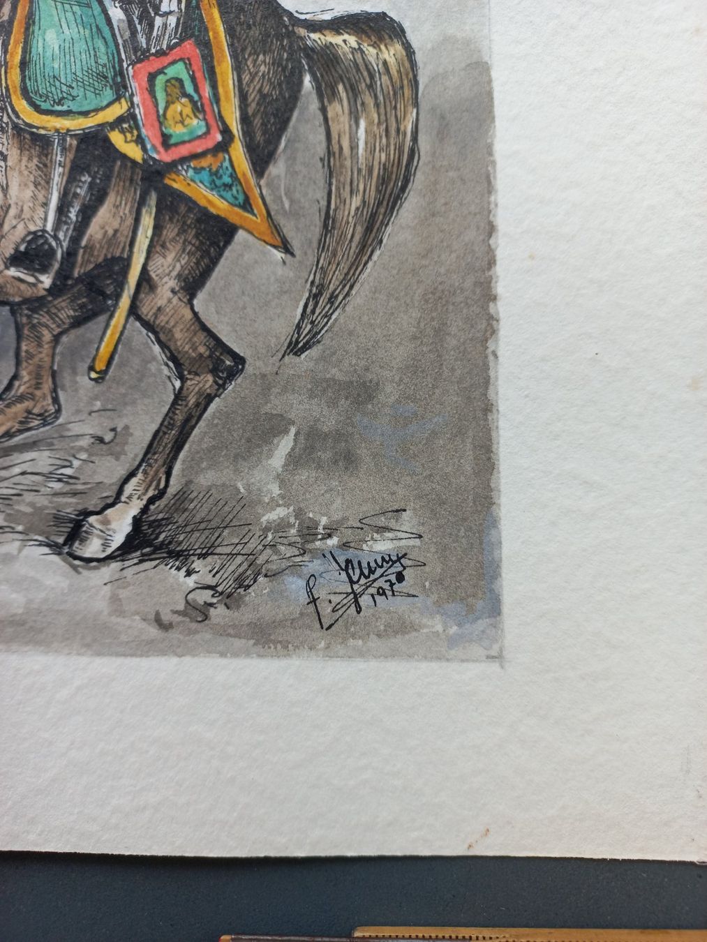 Gemälde: Militär, Aquarell, Husar – Gebraucht aus Horw von Bellevue10 1