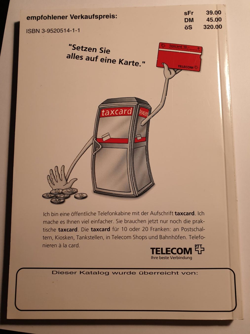 Schede telefoniche: Hobi - Wertkartenkatalog 1995 – Usato da Rain venduto da chesz 1