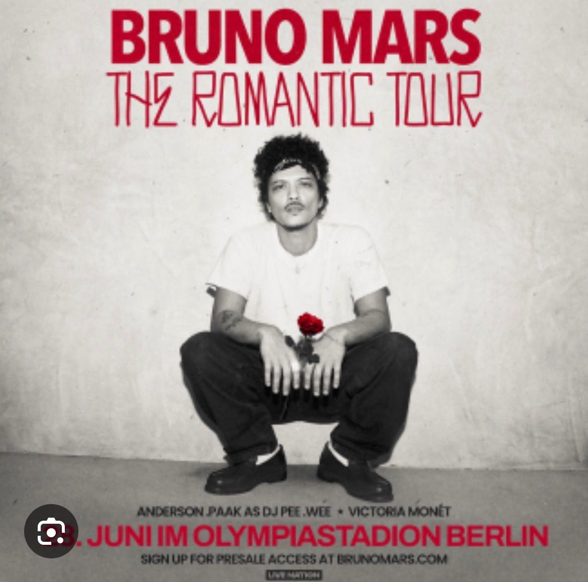 Biglietti: Bruno Mars Tickets in Berlin – Usato da Wettswil venduto da Thor18