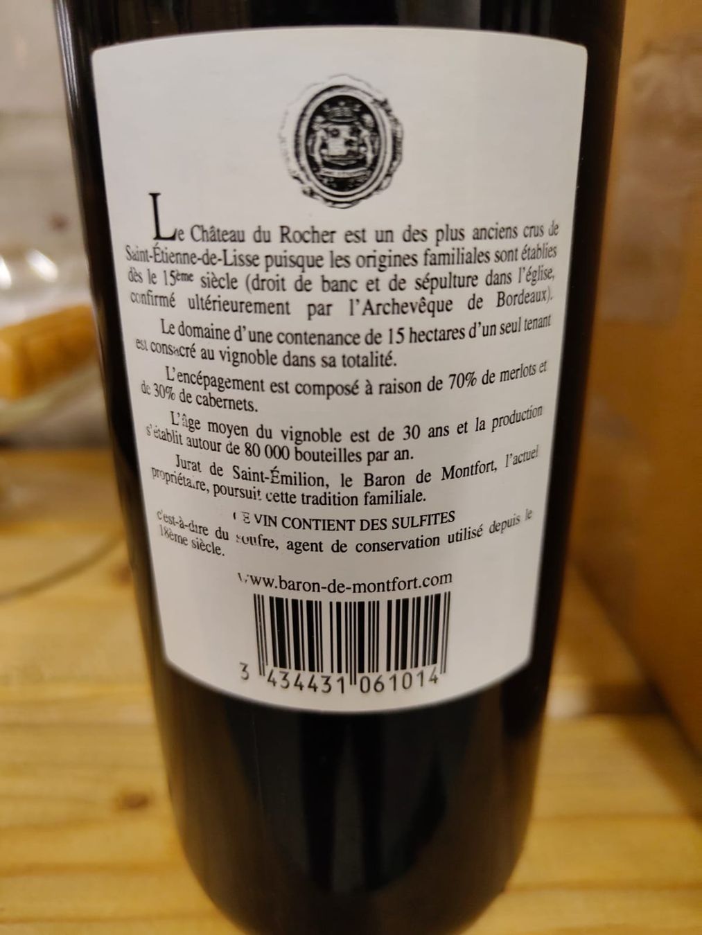 Vino: 2006 Château du Rocher – Nuovo (secondo la descrizione) da Münchenstein venduto da wusmarino 4