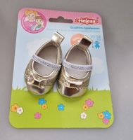 Heless Puppenschuhe Gold Glitzer, Grösse 30-34cm, Neu!
