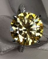Bague argent avec diamant de moissanite de 5 ct certifié GRA