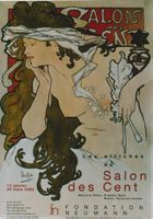 SALON DES CENT MUCHA EXPO LAUSANNE 2000 Affiche originale