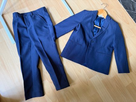 Anzug Jacke Hose H&M Grösse 110 dunkelblau guter Zustand
