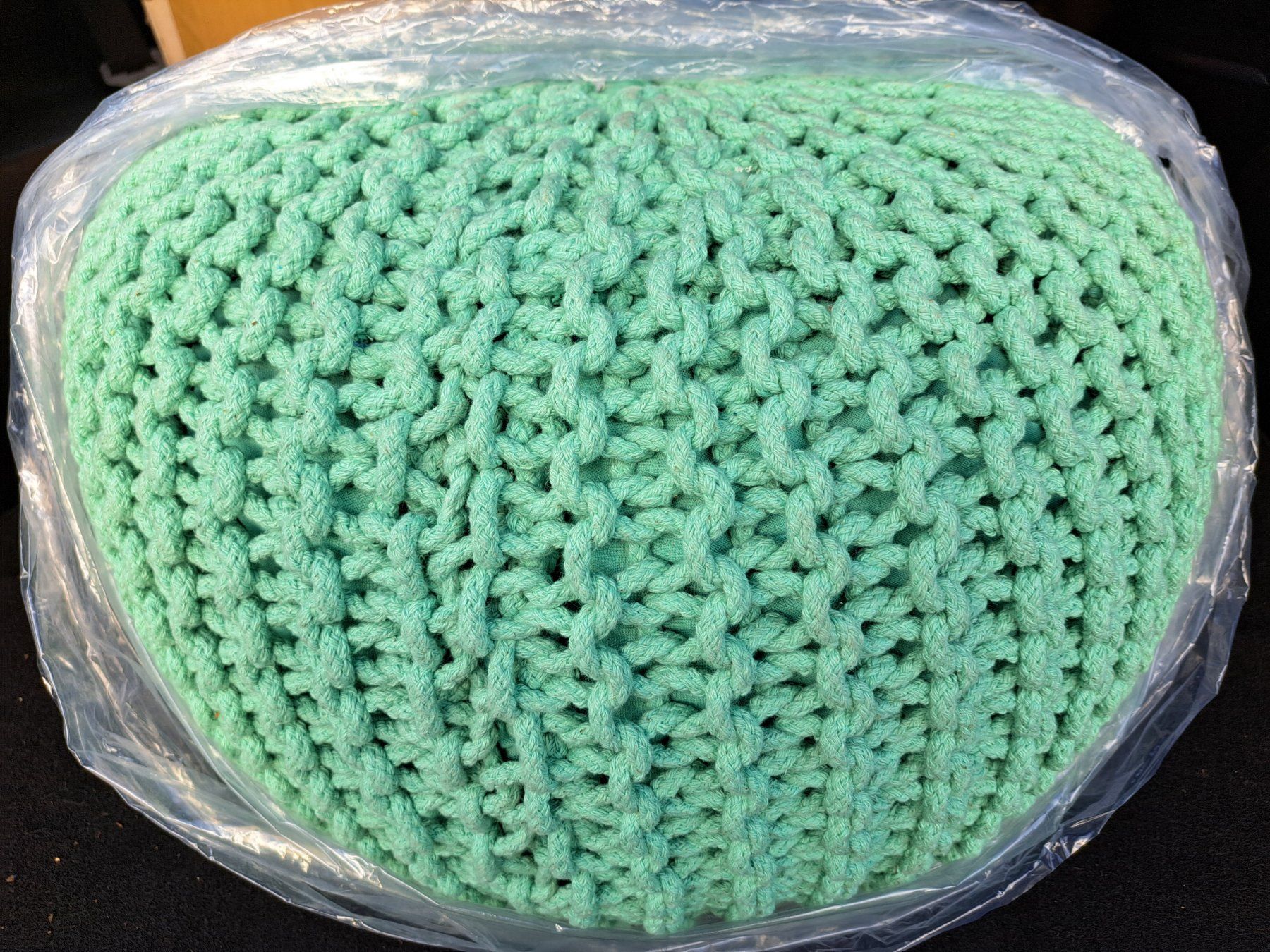 Hocker: Pouf  Sitzhocker mint – Gebraucht aus Schmerikon von hil_f99h