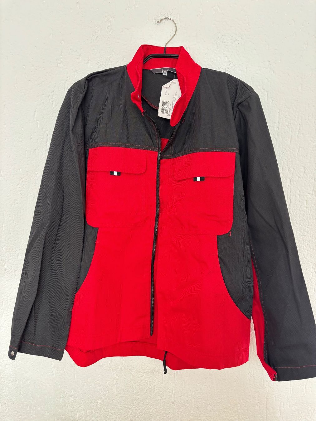 Giacche: Boco Arbeitsjacke, Grösse 50, Rot/Schwarz - – Nuovo e nell'imballaggio originale da Oberegg venduto da MR-shop