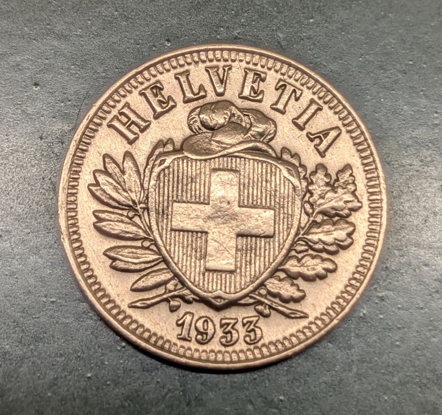 Tutti le monete: 2 Rappen Jg. 1933 (Bronze) – Usato da Zetzwil venduto da Spitz70