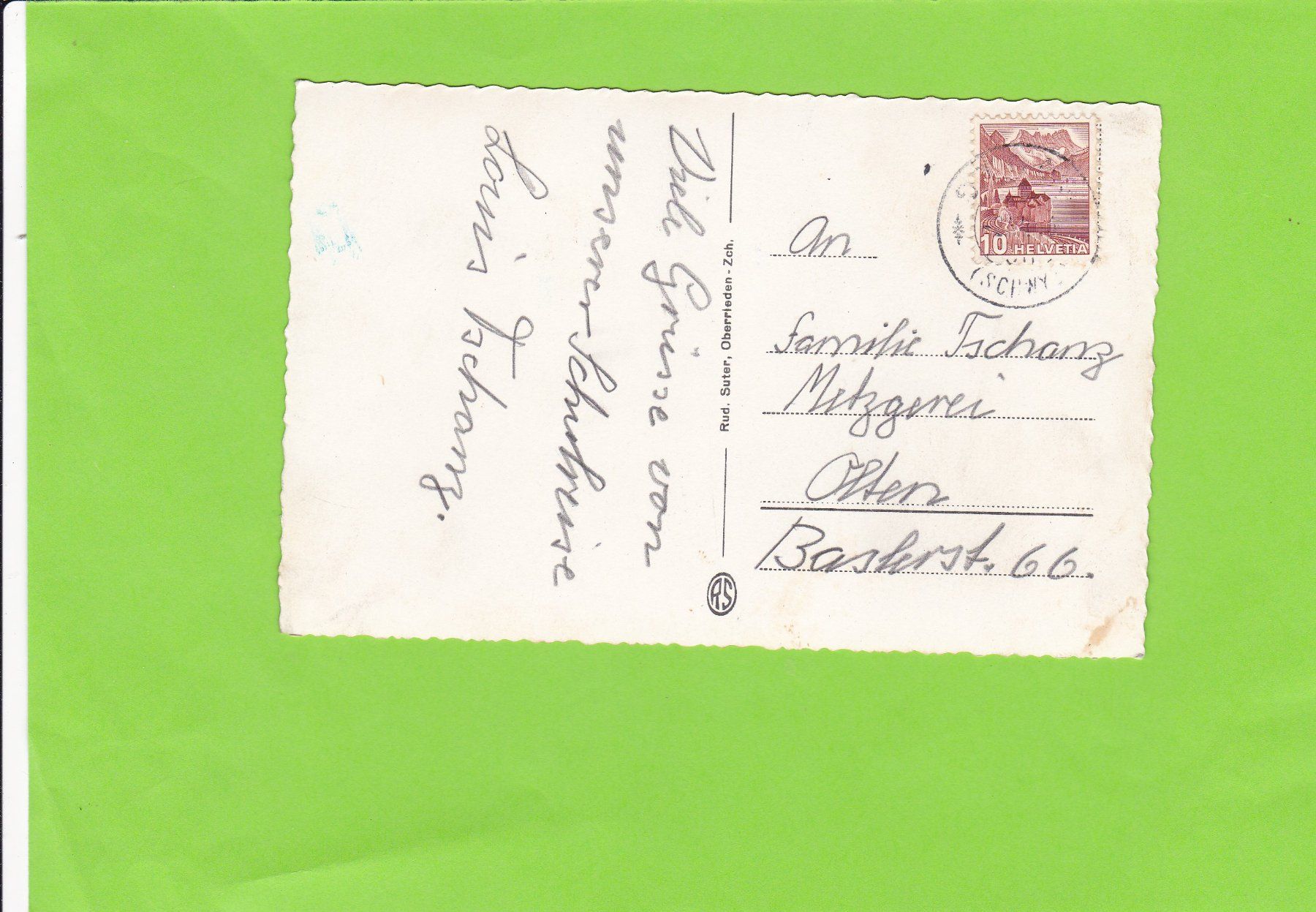 Cartoline postali: Drahtseilbahn Schwyz-Stoos – Usato da St. Peterzell venduto da neckertal 1