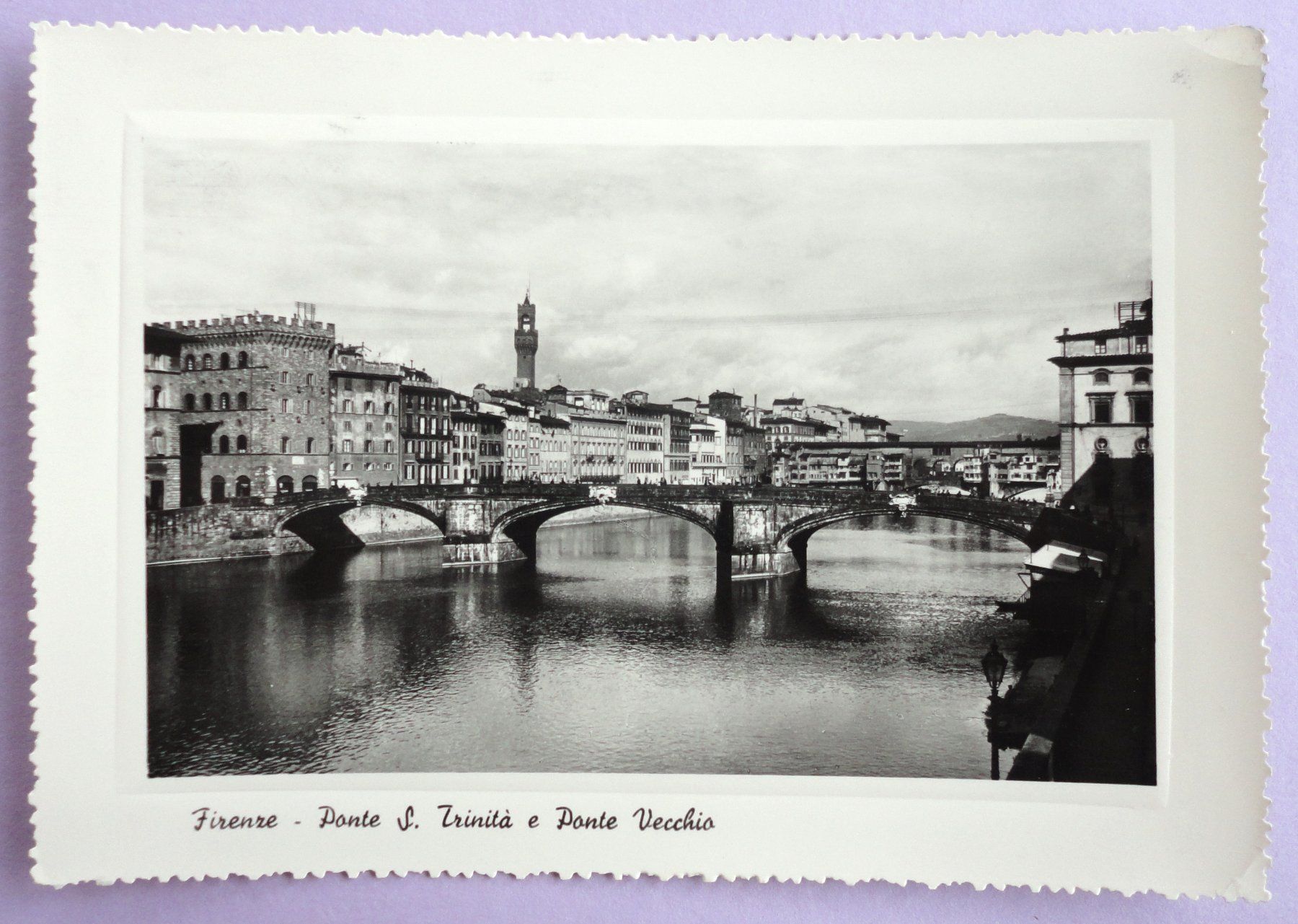 Cartoline postali: Firenze - Ponte S. Trinità e Ponte Vecchio – Usato da Fétigny venduto da Billy2miny