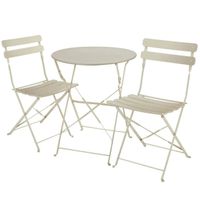 Gartenmöbel Bistro Set Klapptisch mit 2 Stühlen VALENTIN
