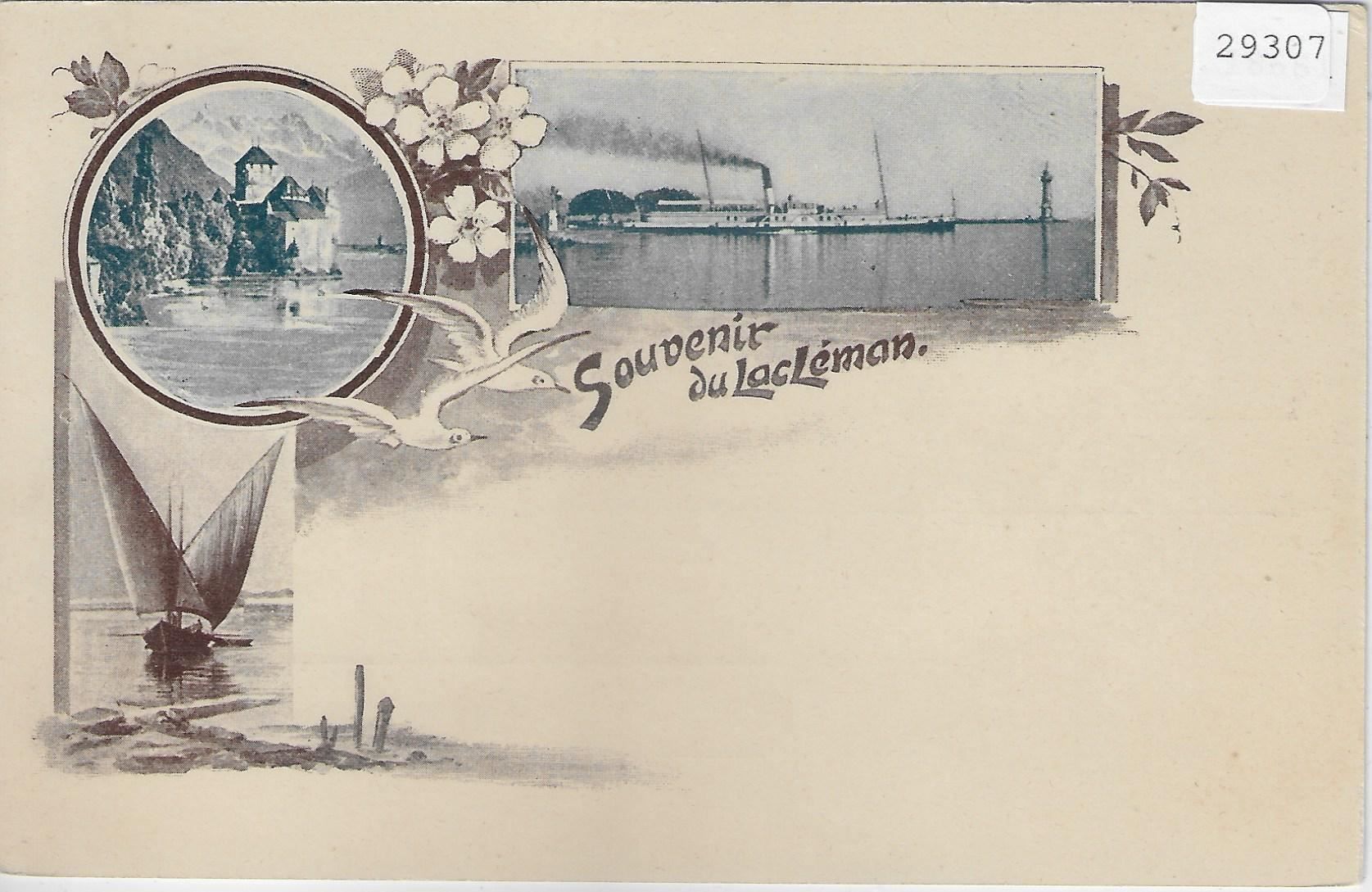 Cartoline postali: Souvenir du Lac Leman - Chillon, – Usato da Ettingen venduto da Kartenplanet