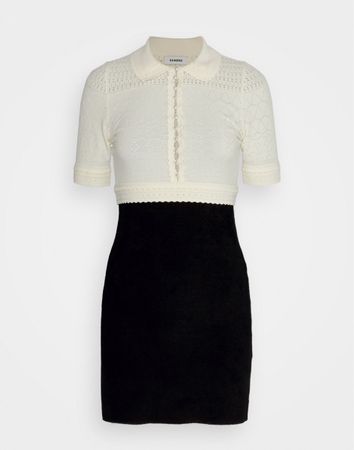 Sandro robe mini pointelle etuikleid gr 34