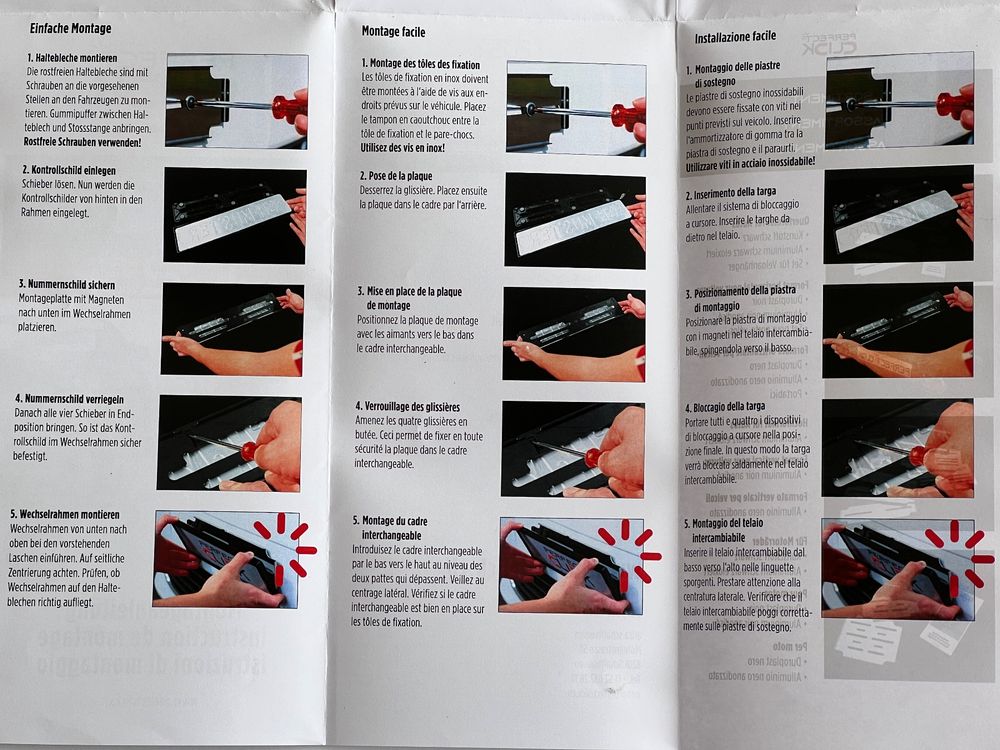 Toutes les pièces auto: Wechselnummern System - magnetischer Nummernschild Halter – D'occasion à Büetigen par Jabo 7