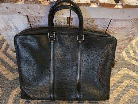 Louis Vuitton Black Epi Leather Porte-Documents Voyage Bag