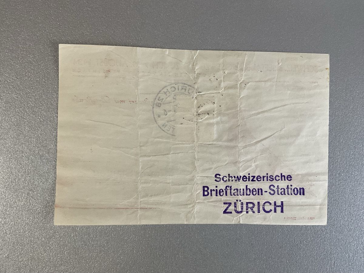 Documenti: SCHWEIZ.BRIEFTAUBENPOST – Usato da Steinhausen venduto da Leo.1957 1