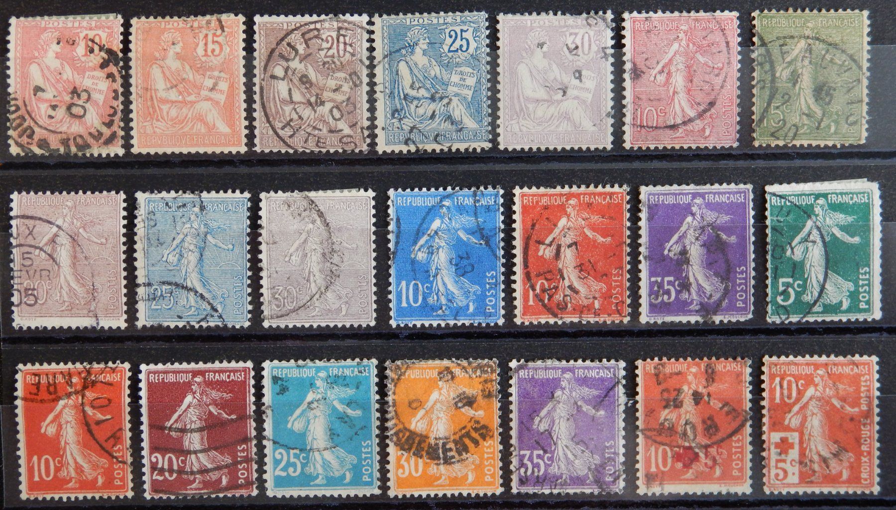 Tutti i francobolli: Frankreich ex. Kat. 102-271 gest. 1902/31 – Usato da Zürich venduto da Muehlekauf