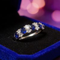 Bague Bleu Prisme