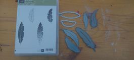 Stanz/Stempel Set Four Feathers Metall Gut