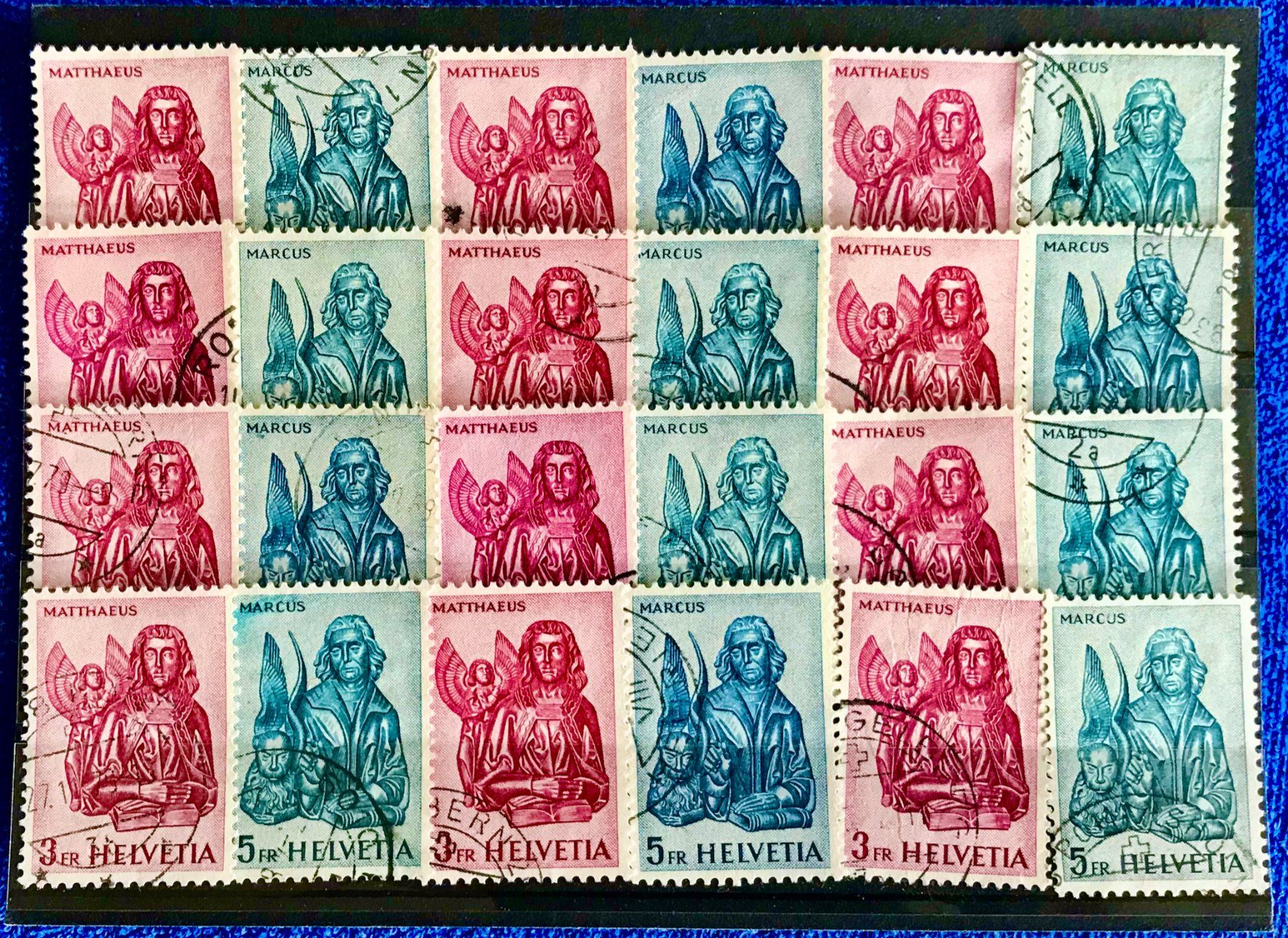 Tutti i francobolli: Nr.381 /382 Steckkarte mit Stempel    – Usato da Aarau venduto da Billa007