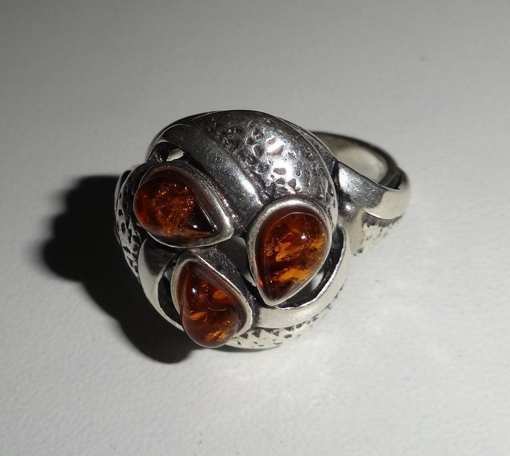 Anelli: ECHT! * Bernstein RING 925 Silber VP 75,- – Nuovo e nell'imballaggio originale da Visp venduto da steinschmuckwelt 2