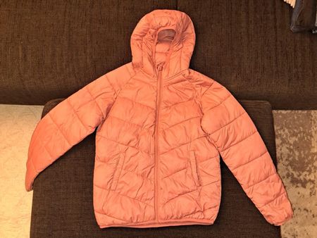 Steppjacke mit Kapuze, 146-152, rosa, Manor, guter Zustand