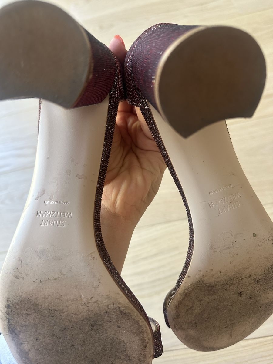 Stuart Weitzman Scarpe da donna: Stuart Weitzman EU39 US8.5 iridescent block heels – Usato da St. Niklausen LU venduto da lau_259n 8