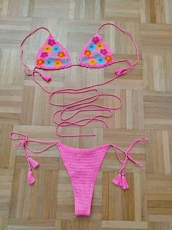 Costume, Bikini Tezenis ricamato floreale