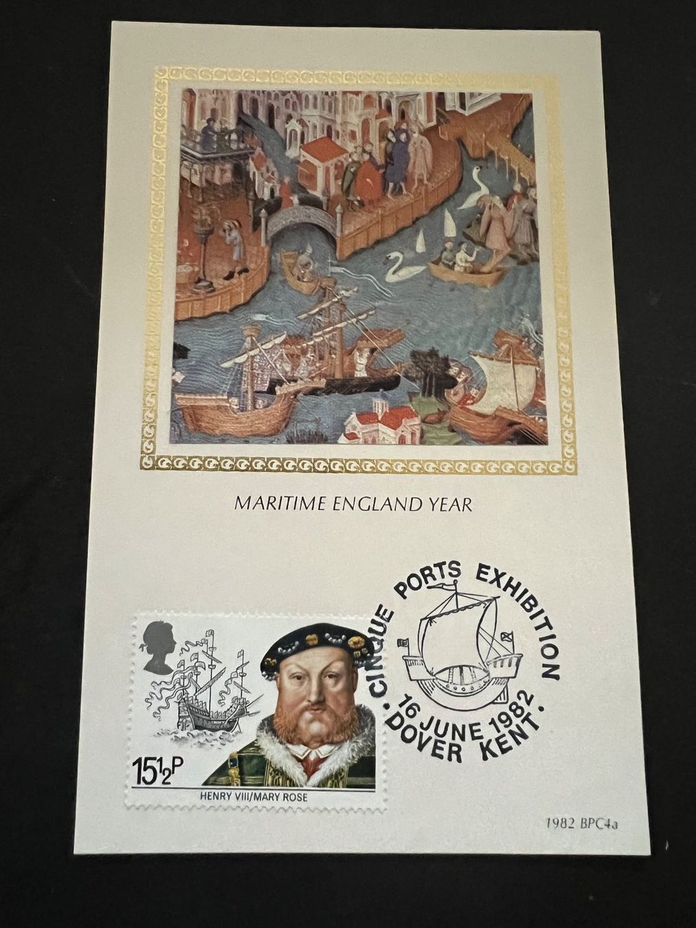 Tutti i francobolli: Schifffahrt ENGLAND Seiden Maximumkarten Set 1982  (D983) – Usato da Hinwil venduto da Sidi4 5
