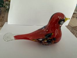 Glaspapiergewicht Murano-Stil als Taube