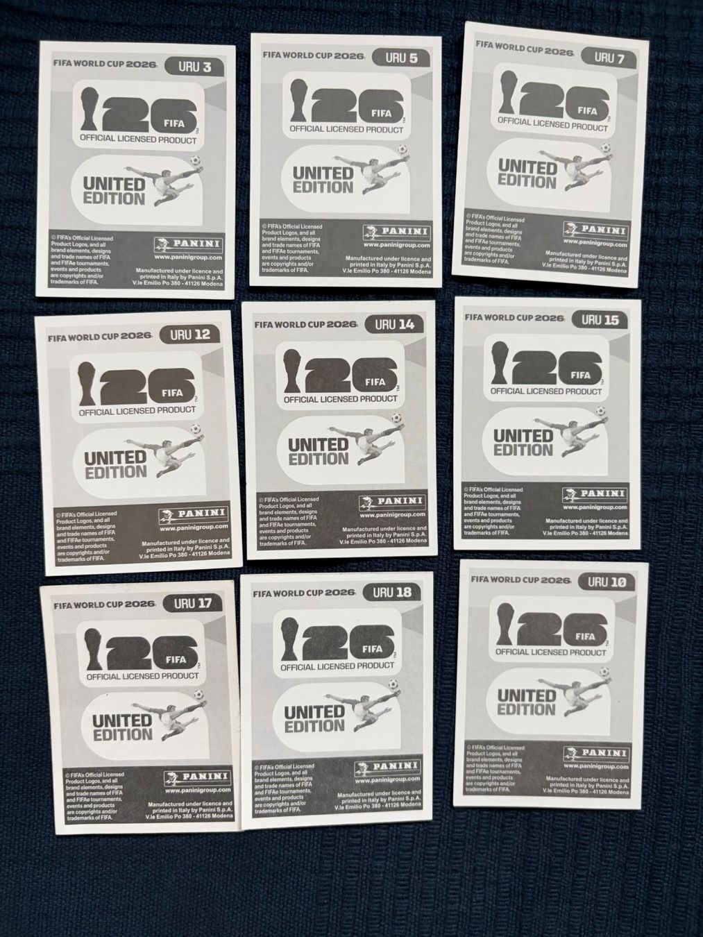 Panini Carte collezionabili: 9 Panini Sammelbilder von Uruguay – Usato da Thalwil venduto da kon_v82n 1