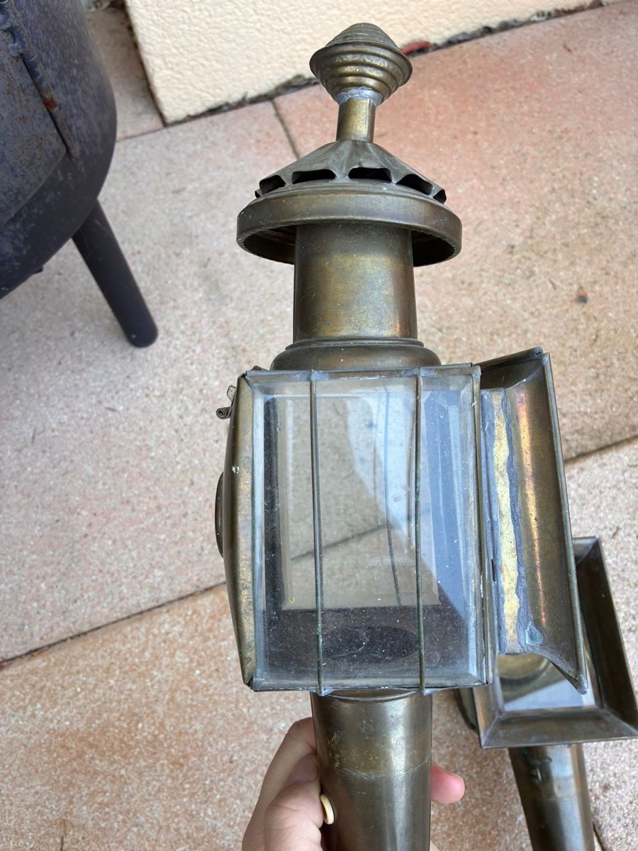 Lanterne:  Kutschenlaternen, Messing,  – Usato da Studen BE venduto da eli11303 1