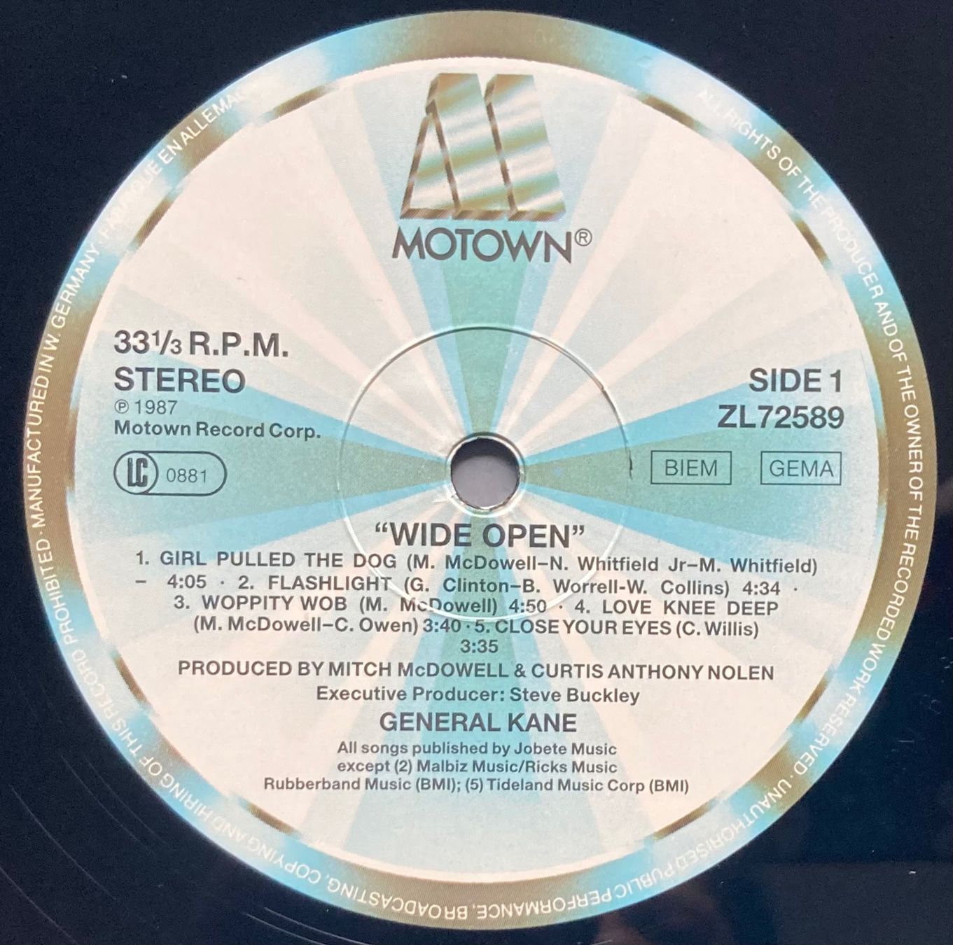 Schallplatten: GENERAL KANE - WIDE OPEN – Gebraucht aus Poliez-Pittet von Newtown-Records 2