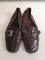 🤩AEROSOLES WILDLEDER-LEDER SLIPPER-SCHUHE, BRAUN, SCHNALLE