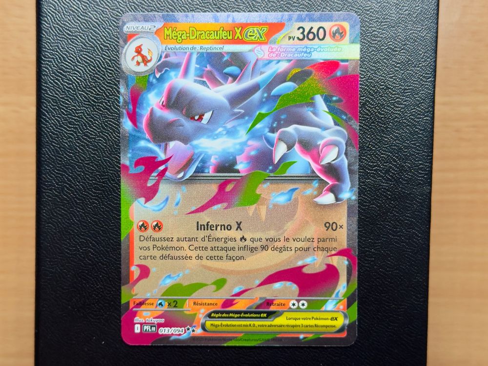 Coffret De 10 Cartes Pokémon Françaises – Méga-Dracaufeu X Ex 013/094 – Ultraboost X, Flammes Fantasmagoriques – Neuf Et Original