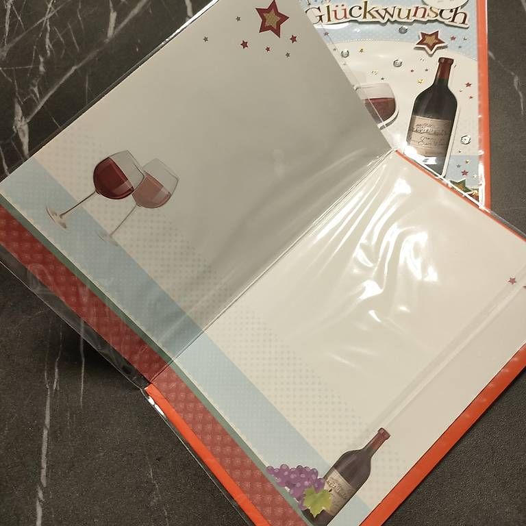 Cartoline: Geburtstagskarte mit Weinflasche – Nuovo e nell'imballaggio originale da Schaffhausen venduto da tut_85dq 2