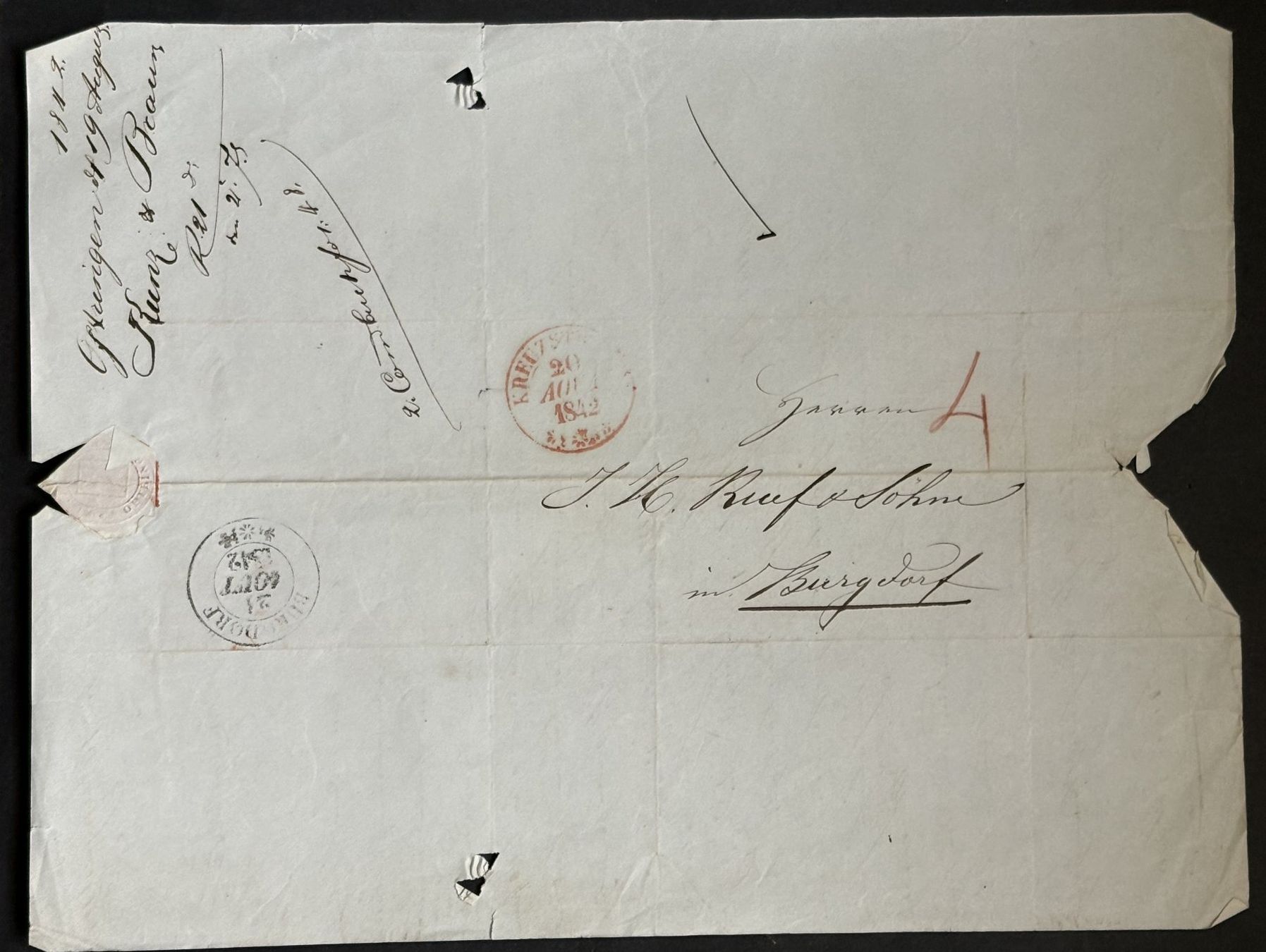 Documenti: HISTORISCHES HANDSCHRIFTLICHES DOKUMENT VON 1841 – Usato da Ostermundigen venduto da wini63