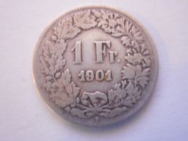 1 Fr. 1901 silber uralt