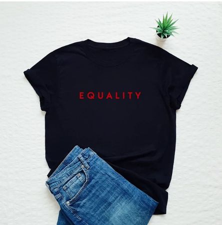 Schwarzes T-Shirt "Equality" - Grösse S