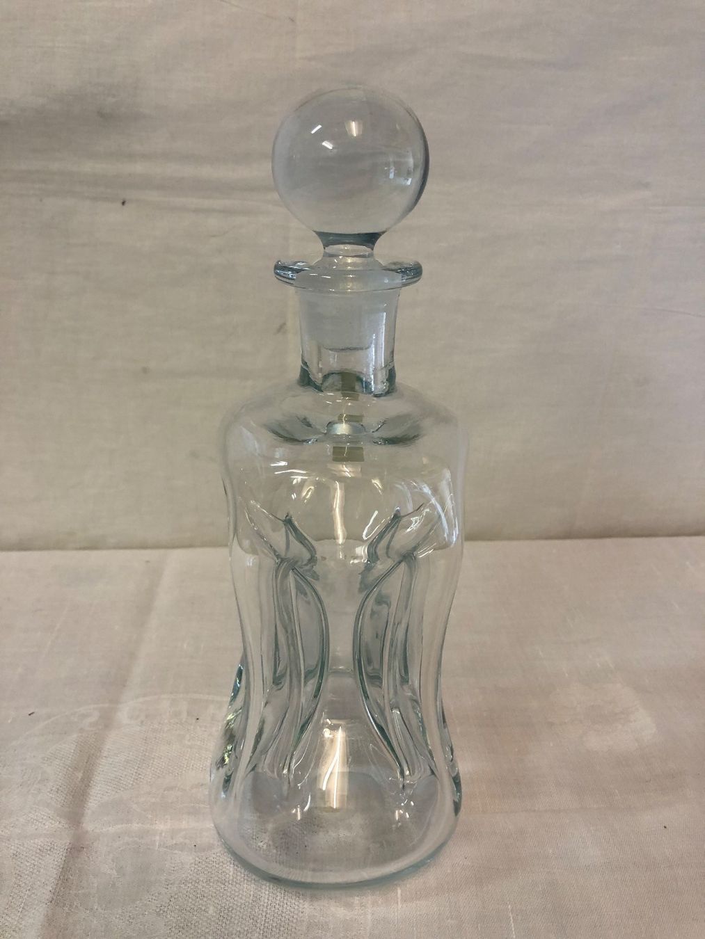 Holmegaard Karaffen: Holmegaard - Glas-Karaffe, klar, Mundgeblasen – Gebraucht aus Brunnen von Allerwaren 2