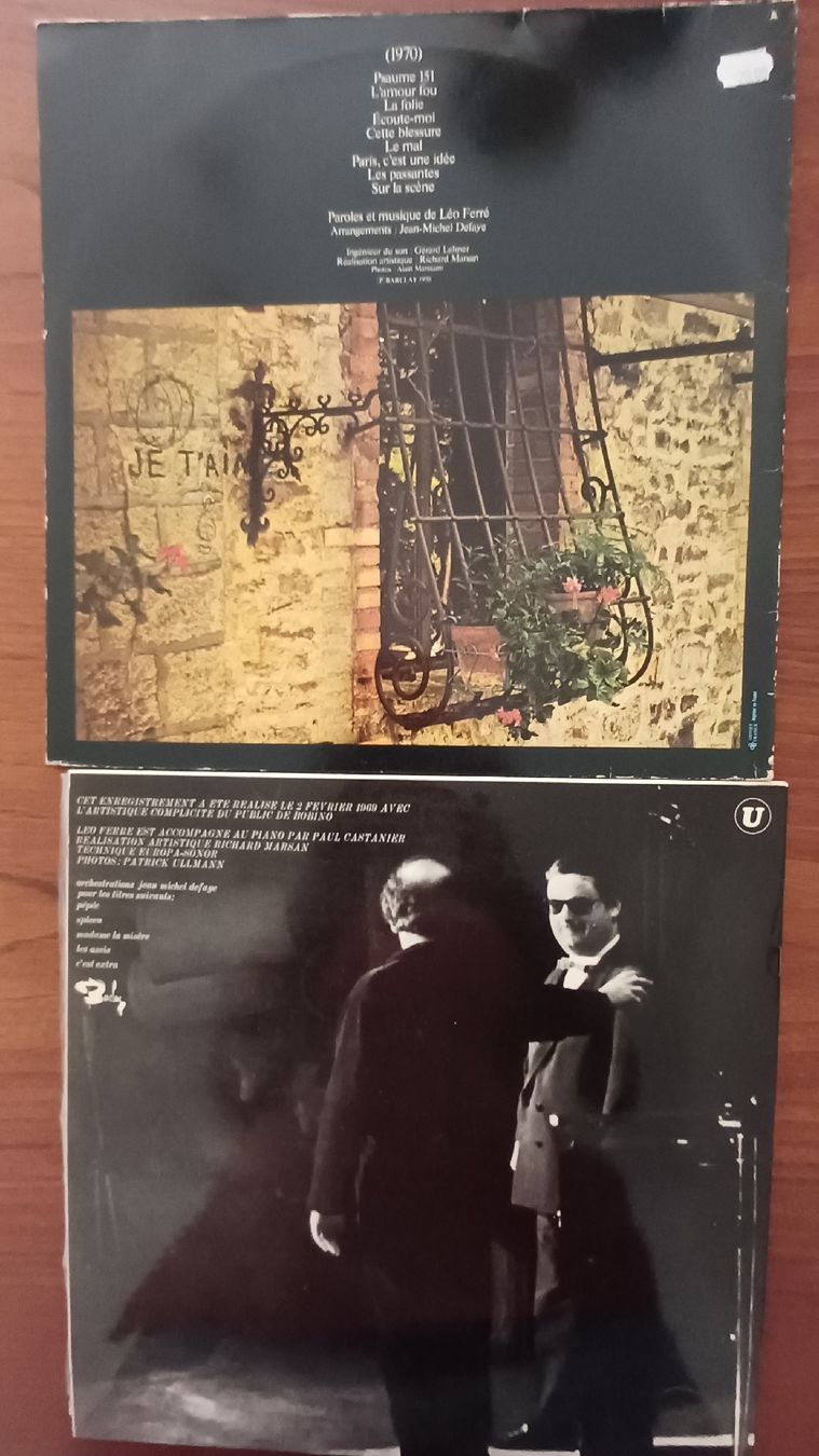 Dischi in vinile: Lot de 3 vinyles de Leo Ferré – Usato da Genève venduto da njia 4