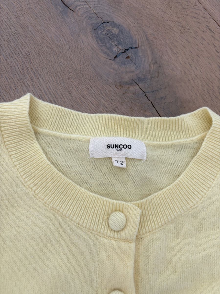 Giacche: Strickjacke Suncoo Paris hellgelb, neu! – Nuovo e nell'imballaggio originale da Hünenberg See venduto da Tower02 1