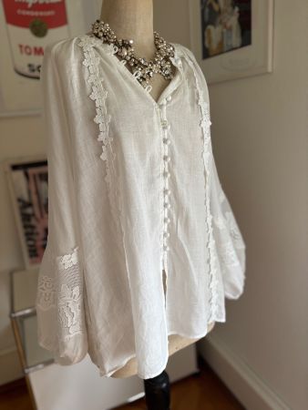 Zimmermann Bluse mit Spitze,wie neu, Gr.L=38-42, NP: 780.-