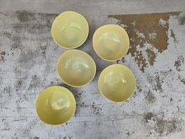 Keramik: Schalenset 5-tlg. gelbgrün