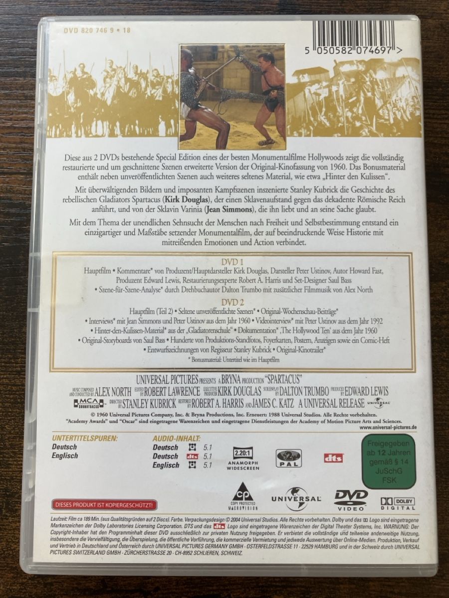 Alle DVDs: Spartacus DVD – Gebraucht aus Glarus von Jhuber78 1