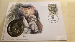 2002 Medallienbrief WWF Kleideraffe