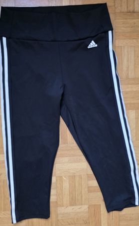 pantalon 3/4  /Legging Noir Adidas Taille L