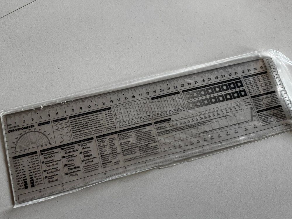 DTP_Typometer, neu, ungebraucht, Grafik, Schriften, Masse (Neu und ...